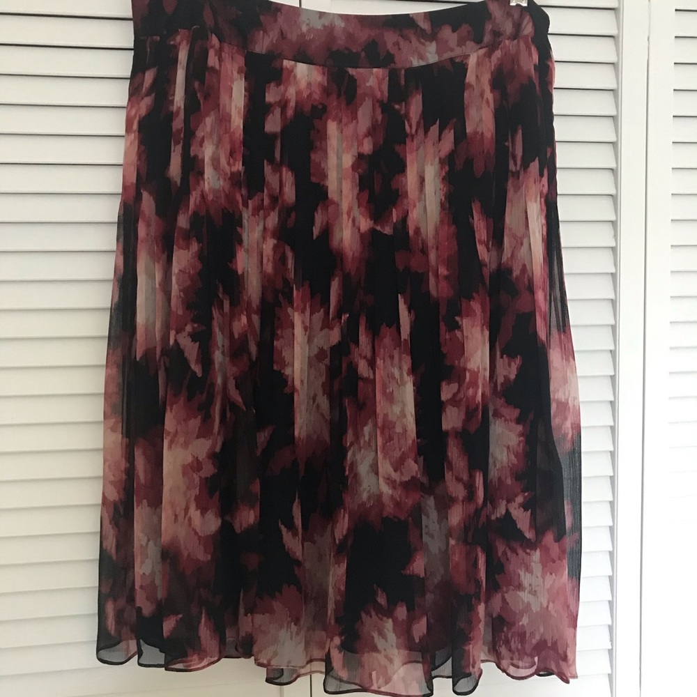 Alfani Lined Silk Chiffon Skirt, Size 12, Multi